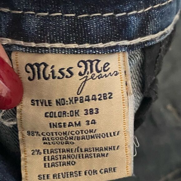 Miss Me Colorful Bling Relaxed Boot Cut Jeans - Picture 7 of 8